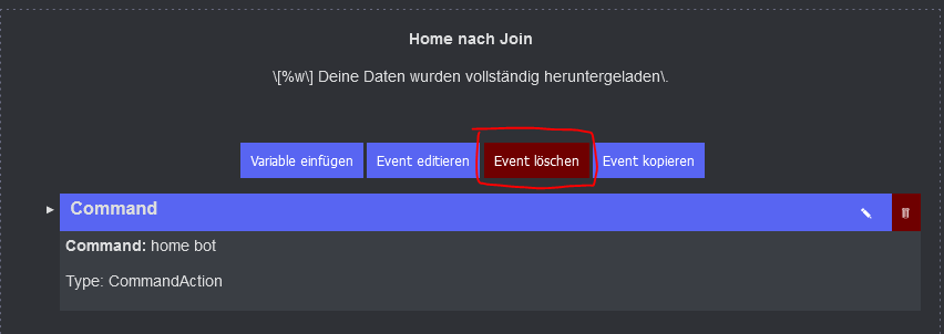 Event löschen